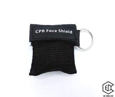 Beatmungsmaske (CPR) in Minitasche mit Schlüsselring schwarz